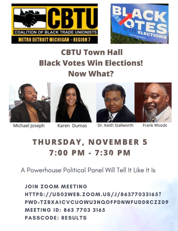CBTU Detroit PAW, Discussion of 2020 Election Results